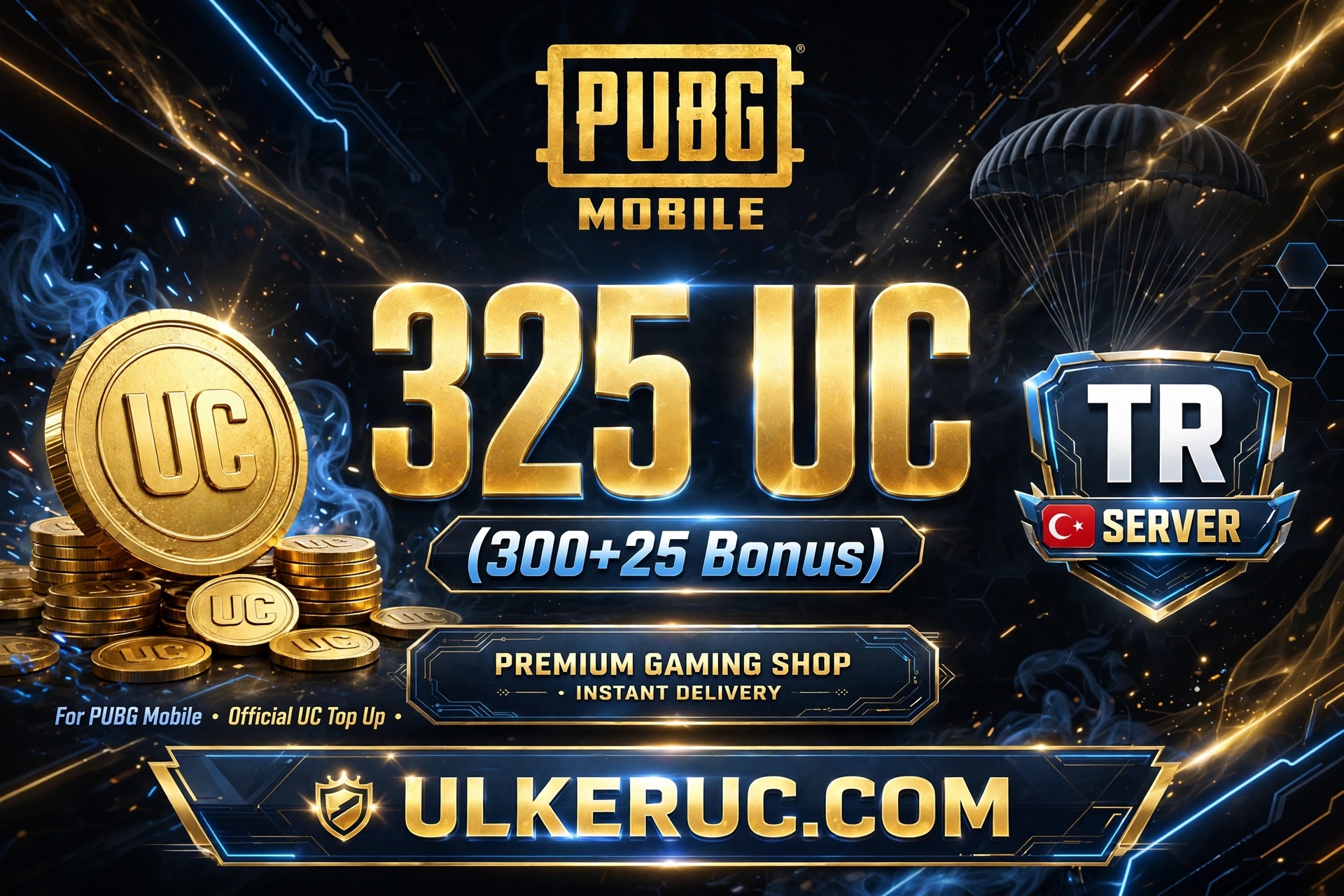 PUBG Mobile 325 UC (300+25 Bonus) - TR Server